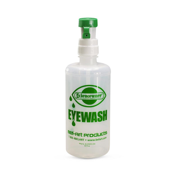 Bel-Art Double Safety Emergency Eye Wash Station Bottle Only (Empty), 1000 mL - F24851-0000 - 12 Each