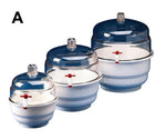 Bel-Art "Space Saver" Polycarbonate Vacuum Desiccator with White Polypropylene Bottom, 0.09 Cu. Ft. - F42010-0000 - 1 Each