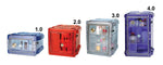 Bel-Art Secador 1.0 Vertical Desiccator Cabinet, Clear with Blue Endcaps, 0.74 cu. ft. - F42071-0006 - 1 Each