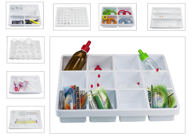 Bel-Art Lab Drawer 12 Compartment Tray for Gadgets, 14 x 17-1/2" x 2-1/4", H18652-0000 - MDL-BRTH186520000 - 1 Each