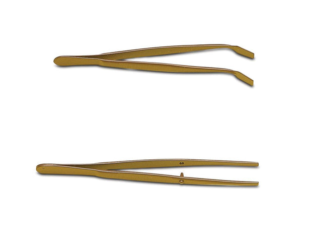 Bel-Art PTFE FEP Bent Cover Glass Forceps, 4", Pack of 2, Straight - H37942-0000 - 2 Each