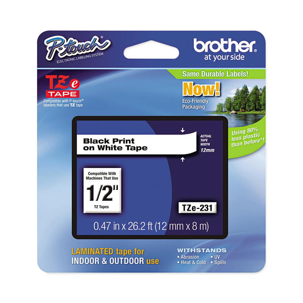 Brother International Corp TZ Laminated Tape Cartridges TZE231 1.0 Each-MDL-BRTTZE231