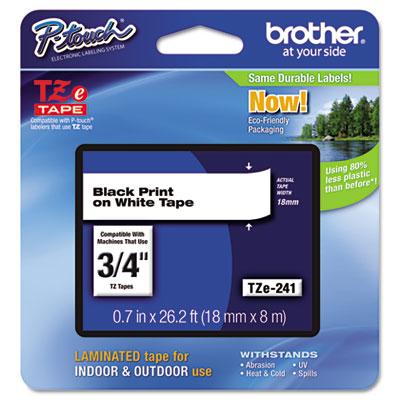 Brother International Corp TZ Laminated Tape Cartridges TZE241 1.0 Each-MDL-BRTTZE241