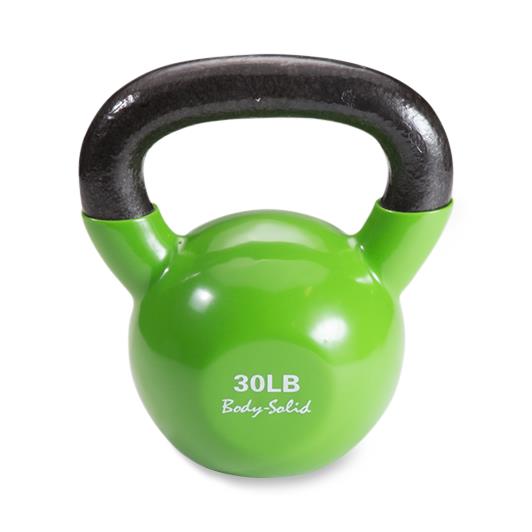 Body-Solid Vinyl-Dipped Cast Iron Kettlebell, Vinyl, 30 lbs. - KBV30 - 1 Each