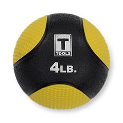 Body-Solid Tools Medicine Ball, 4 lb., Yellow - BSTMBP4