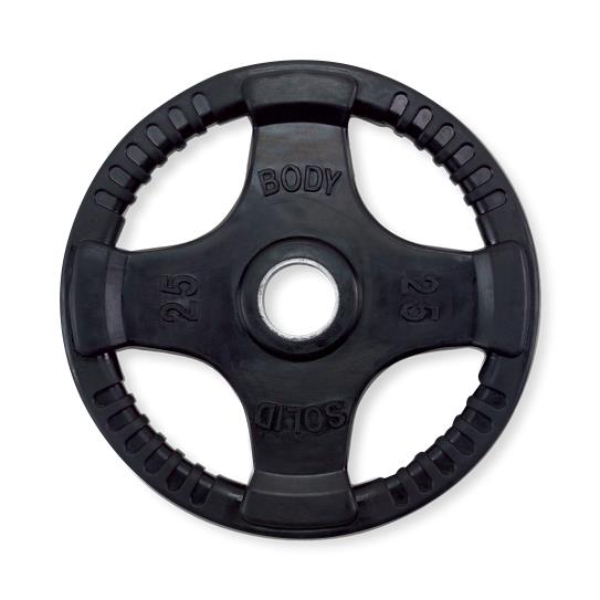 Body-Solid Rubber Grip Olympic Plate, 25 lb. - ORT25 - 1 Each
