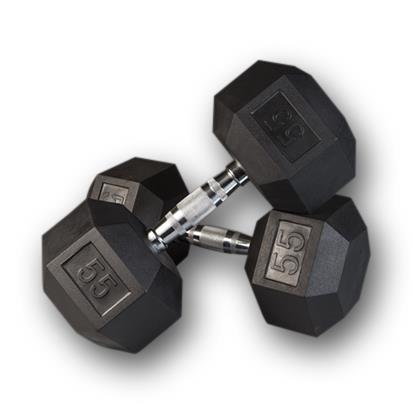 Body-Solid Inc. Rubber Hex Dumbbells SDR50 - 1.0 Each