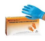 Microdot Blue Nitrile Exam Gloves - 1202-10 - 1000 Each - MDL-BSU120210