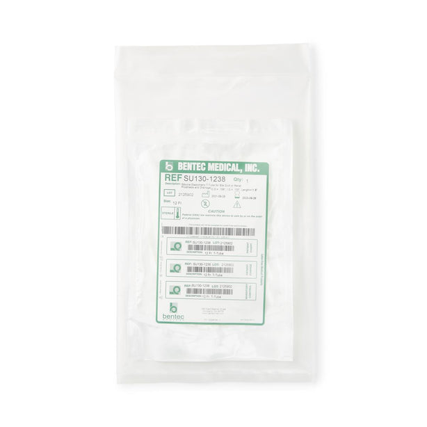 Bentec Medical Tubing Silicone T-Tube, Sterile, 12 Fr - SU130-1238 - 1 Each
