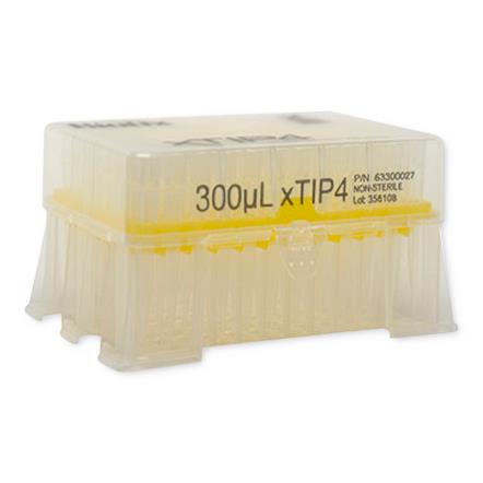 xTIP4 Nonfiltered Sterile Pipette Tips Compatible with Biotix xPIPETTE and Rainin LTS Pipettes, 20-300 uL, LTS-Compatible - 63300007 - 4800 Each
