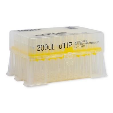 Biotix Universal-Fit uTIP Filtered Sterile Pipette Tips Compatible with Universal Pipettes, 20-200 uL - M-0200-9FC - 4800 Each