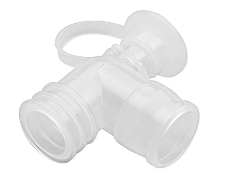 Vyaire AirLife Elbow Adapter with Suction Port and Cap - 1550 - 50 Each