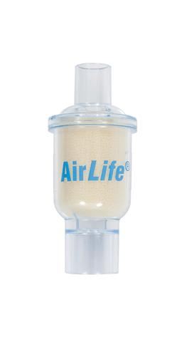 Hygroscopic Condense Humidifier, Type I, Adult, with 15 mm Male Connector and 15/22 mm Female/Male Connector, AirLife Heat Moisture Exchangers - 003003 - 1 Each