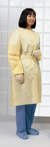 Cardinal Over-the-Head SMS Yellow Isolation Gown - 1101PG - 100 Each
