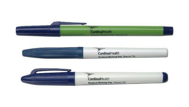 Cardinal Utility Regular-Tip Skin Marker with 6" Ruler and Labels, Regular Barrel, Sterile - 250GPRL - 1 Each