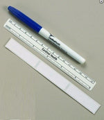 Cardinal Utility Taper-Tip Skin Marker with 6" Ruler and Labels - BXT250PRLZ