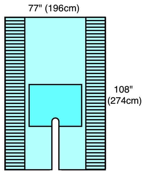 Convertors Tiburon Fenestrated Polyester Split Drape Sheet - 29431 - 10 Each - MDL-BXT29431