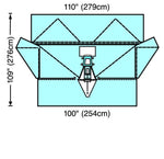 Cardinal Laparoscopic-Assisted Laparoscopically Assisted Vaginal Hysterectomy (LAVH) Drape with Fluid Control Pouch, 124" x 125" - 29474 - 8 Each