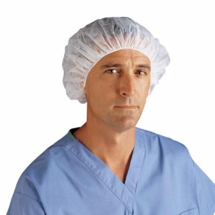 Cardinal Spunbonded Polypropylene Bouffant Cap, Red, 24" - BXT3224R