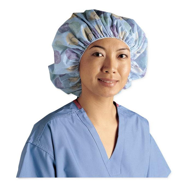 Cardinal Spunbond Nonsterile Premium Printed Bouffant Cap, Large, 24" - 3474 - 750 Each