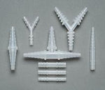 Cardinal Medi-Vac Plastic Y-Shape 6-in-1 Tubing Connector - 356 - 150 Each