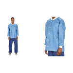 Cardinal Coats Hip-Length Lab Jacket, Disposable, Ceil Blue, Size 2XL - C3630CB2XL - 100 Each