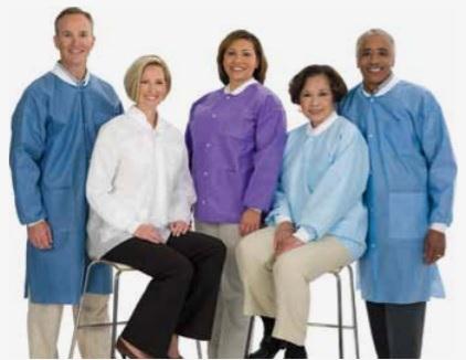 Cardinal SMS Knee-Length Lab Coat, Medical Blue, Disposable, Size 3XL - BXT3660MB3XL