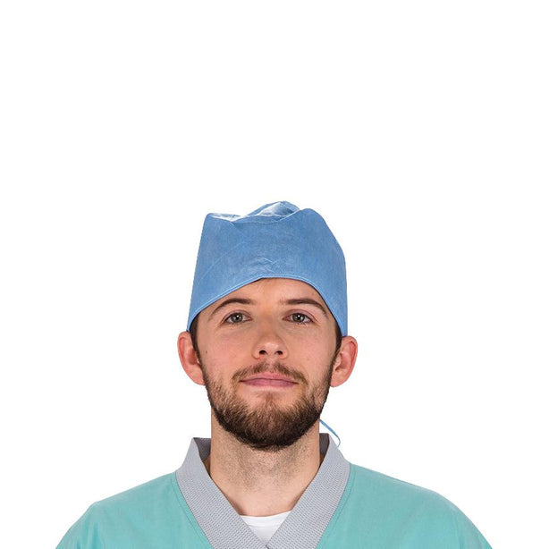 Cardinal Health Blue Top Easy-Tie Surgeon Caps 4359SMS 100.0 Each-MDL-BXT4359SMSZ