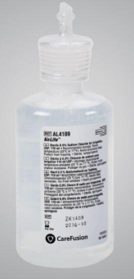 Vyaire Medical Sodium Chloride Irrigation Solution Airlife Saline, 0.9%, Dual-Top Bottle, 100 mL - AL4109 - 25 Each
