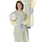 Cardinal Over-the-Head SMS Yellow Isolation Gown, AAMI Level 2, Overhead, Size M - AT4498-BD - 100 Each