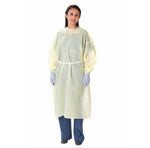 Cardinal Over-the-Head SMS Yellow Isolation Gown, AAMI Level 2, Overhead, Size XL - AT4498-XL - 10 Each