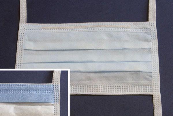 Cardinal Duckbill Tie Closure ASTM Level 1 Surgical Mask with Anti-Fog Foam - AT71235 - 300 Each