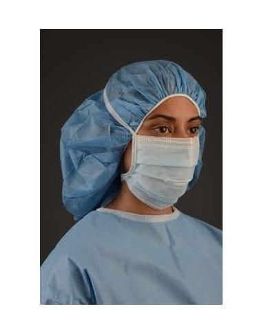 Cardinal Duckbill ASTM Level 1 Surgical Mask with Anti-Fog Odorless Adhesive, Tie Closure - AT73835 - 300 Each