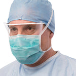 Cardinal ASTM F2100-11 Level 3 Mediterranean Blue Secure-Gard Surgical Mask with Tie Securement - AT744335 - 25 Each