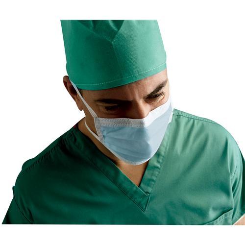 Cardinal F2100-11 ASTM Level 3 Surgical Mask with Anti-Fog Foam and Anti-Glare Eye Shield - AT74635-I - 25 Each