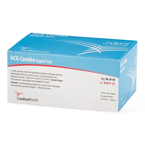 CARDINAL HEALTH SP hCG Rapid Tests B1077-23 30 Each - MDL-BXTB107723BX