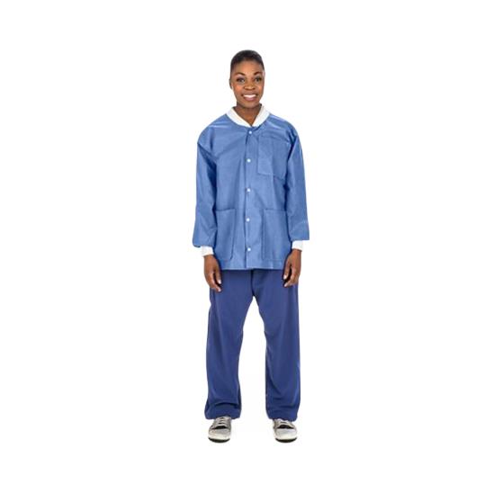 Cardinal Coats Hip-Length Lab Jacket, Disposable, Ceil Blue, Size S - C3630CBS - 100 Each