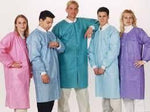 Cardinal Disposable SMS Knee-Length Lab Coat, Knit Collar, White, Size 3XL - BXTC3660WH3XL