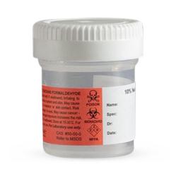 Cardinal Prefilled Formalin Specimen Container, Inner Seal, 15 mL, 7.5 mL Fill - C4320-7.5B - 100 Each