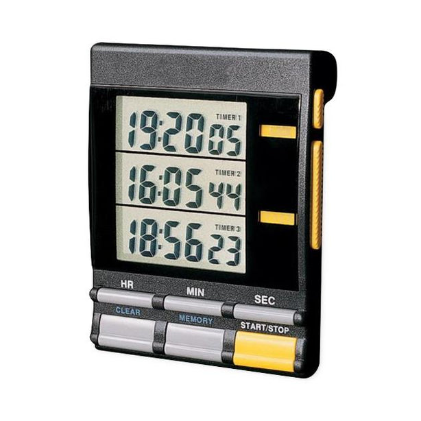 Cardinal Traceable Triple-Display Timer with High-Decibel Alarm - BXTC651011