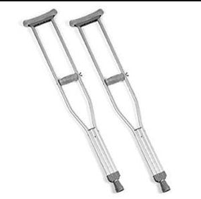 Cardinal Health Adjustable Aluminum Axillary Crutches CA901TL - 8.0 Pair