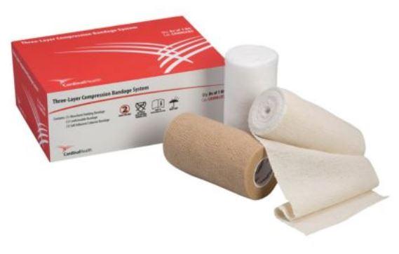 Cardinal Three-layer System Compression Bandage, 3-Layer - CAHMLCB3 - 8 Box