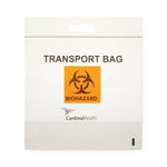 Cardinal Zip Specimen Transp w/Biohazrd Logo Biohazard Transport Bag with Zipper, 4 Wall, 6" x 9" - CH6X9BIO4 - 10 Pack