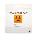 Cardinal Transport Bag, Biohazard, Zip Closure, 3 Walls, 6" x 9" - CH6X9BIO - 100 Each