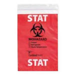 Zip Specimen Transp Bags w/Biohazrd Logo - CH6X9REDF - 1000 Each - MDL-BXTCH6X9REDF