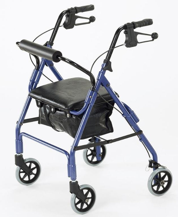 Cardinal and Walkers Aluminum Rollator with 5" Wheels, 20", 250 lbs. Capacity, Blue - CRL0008 - 1 Each
