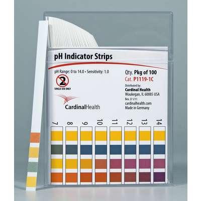 CARDINAL HEALTH pH Indicator Strips P1119-1C 100 Each - MDL-BXTP11191C