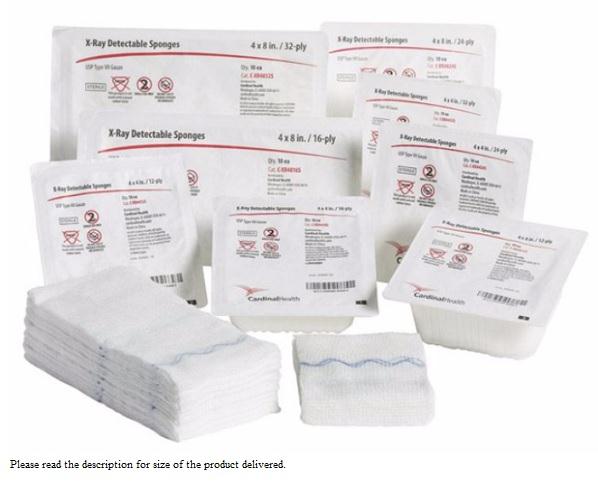 Stryker SurgiCount Safety-Sponge Gauze Sponges b 0612-284-160 - 48.0 Pack