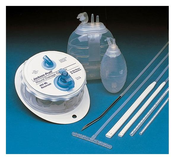 Cardinal Jackson-Pratt 3-Spring Reservoir Kits with Trocar, PVC Drain, 19 Fr - SU130-404D - 12 Each