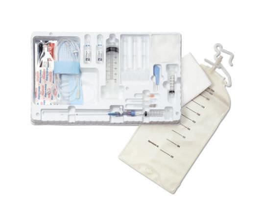 BD Thora-Para Thoracentesis Paracentesis Catheter Drainage Tray with Valved Catheter, 8 Fr, 18G, 60 mL Syringe - TPT1000 - 1 Each